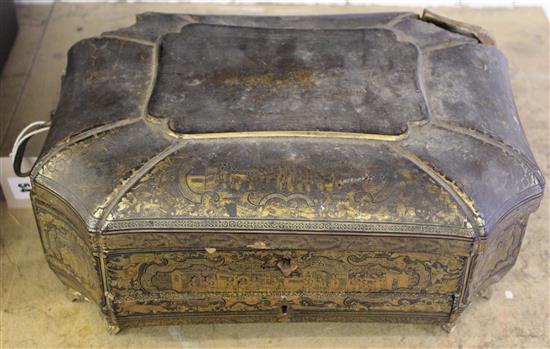 Canton lacquer sewing box